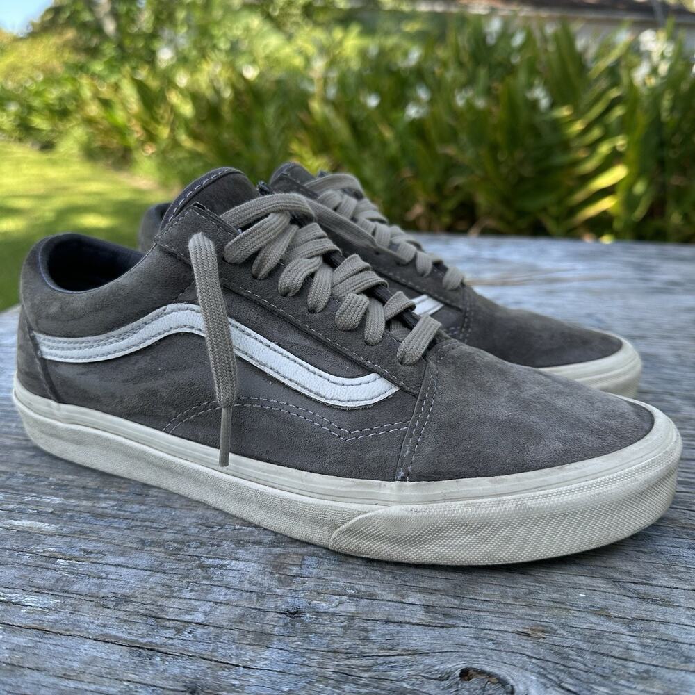 VANS Old Skool Low HEIQ Eco-Dry Pig Suede Gray Men’s 9.5 Water Repellent 880
